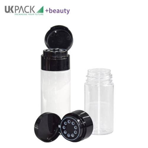 plastic petg empty talcum powder bottles with sifter caps