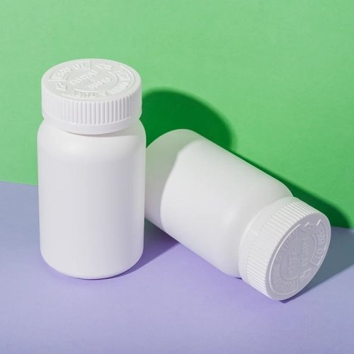 HDPE plastic 200cc white vitamin bottle - 1