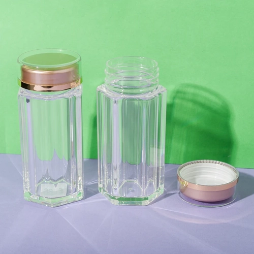 PS clear hexagon supplement bottle 80ml - 1