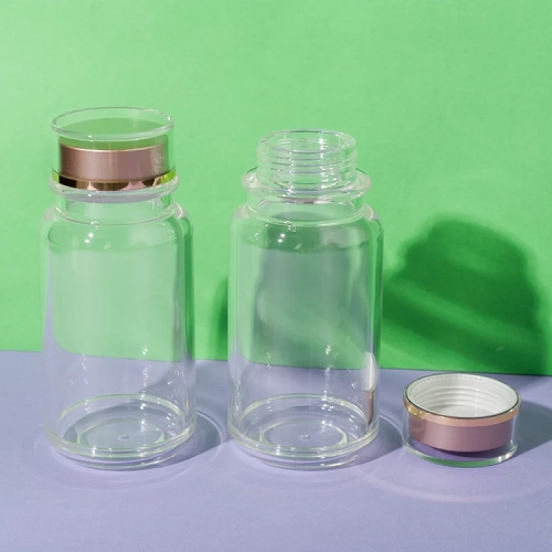 ps plastic clear pill bottle 120ml - 1