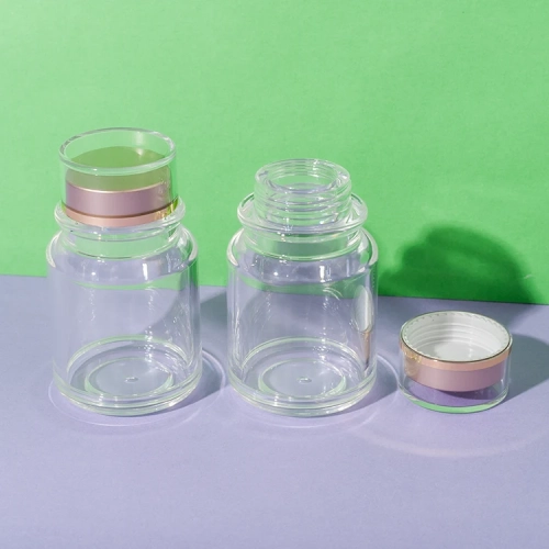 ps plastic clear pill bottle 50ml - 1