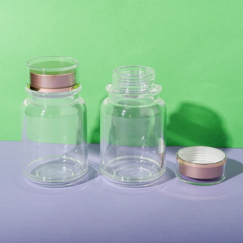 ps plastic clear pill bottle 90ml - 1