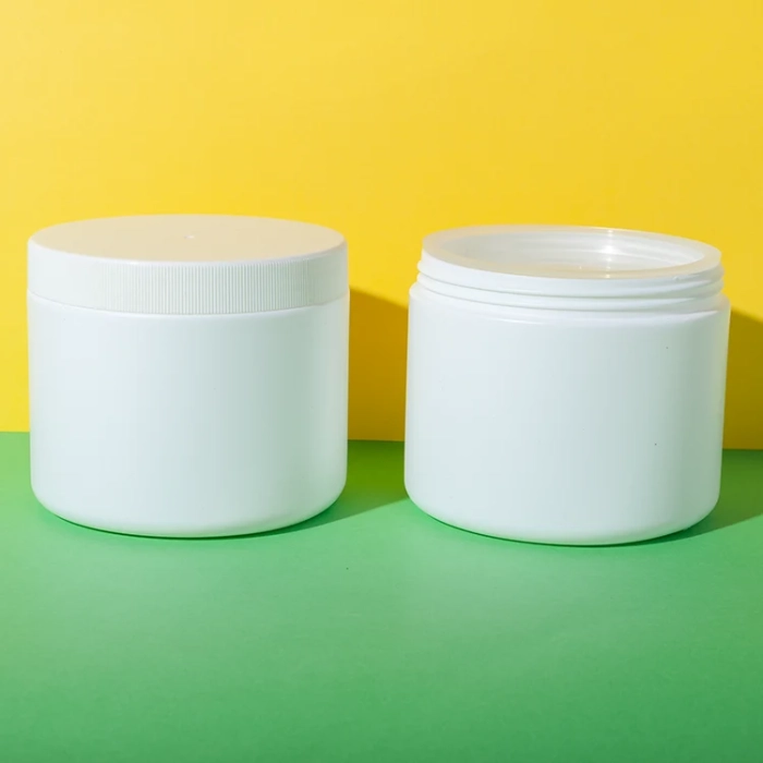 hdpe plastic hair butter white container 450ml - 1