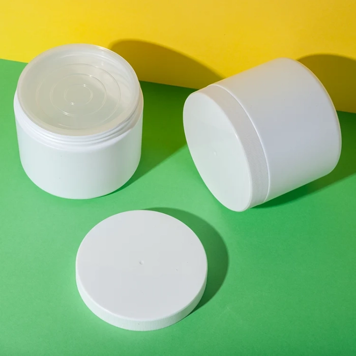 hdpe plastic hair butter white container 450ml - 3