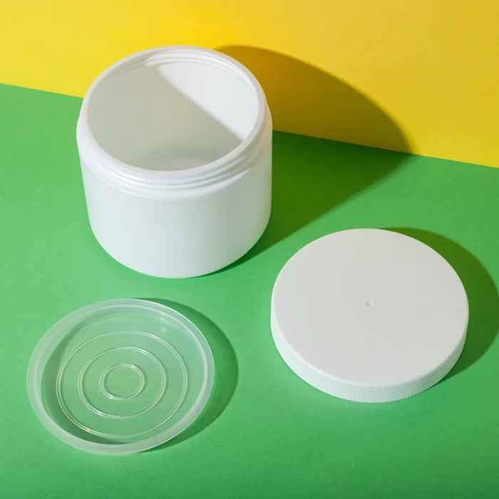 hdpe plastic hair butter white container 450ml - 4