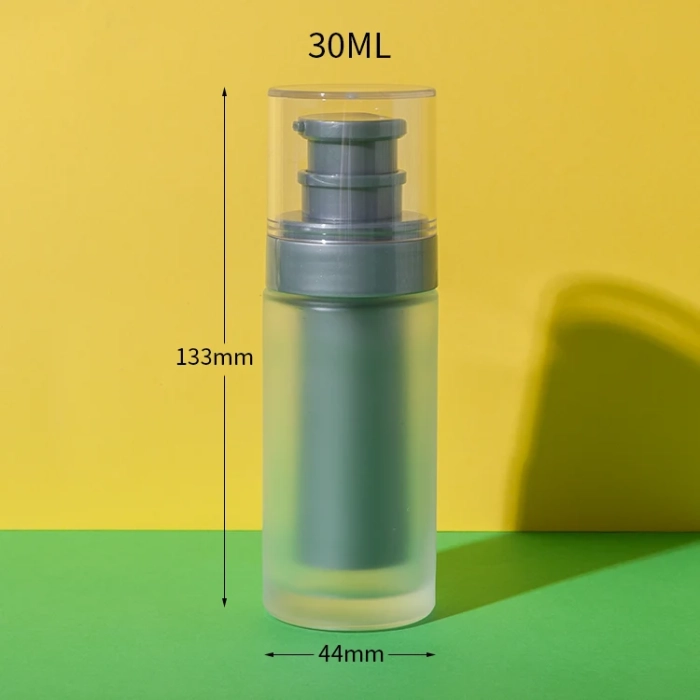 refillable airless glass bottle 30ml - 1