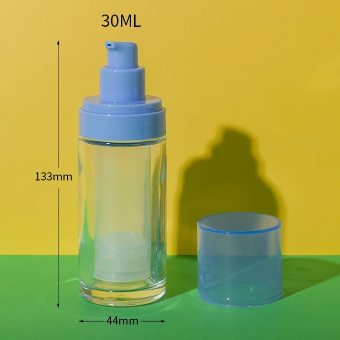 refillable glass airless pump bottles 30ml - 1