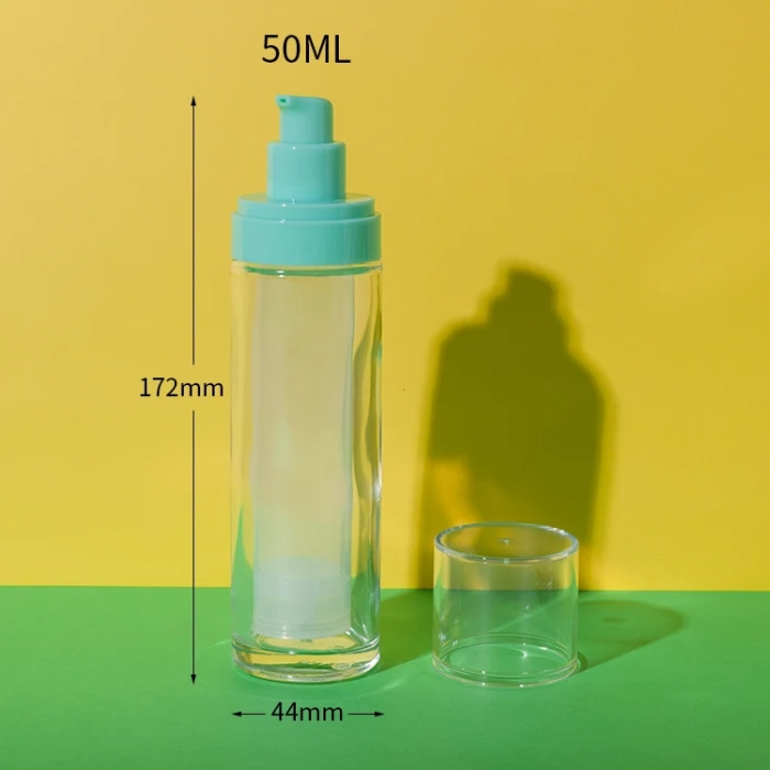 refillable glass airless pump bottles 50ml - 1