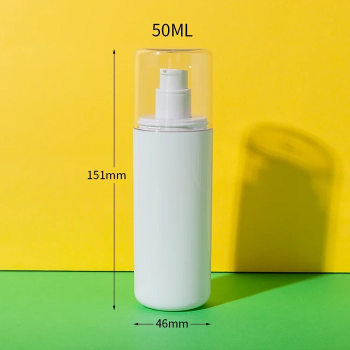 pp oval-shaped reusable airless bottle 50ml - 1