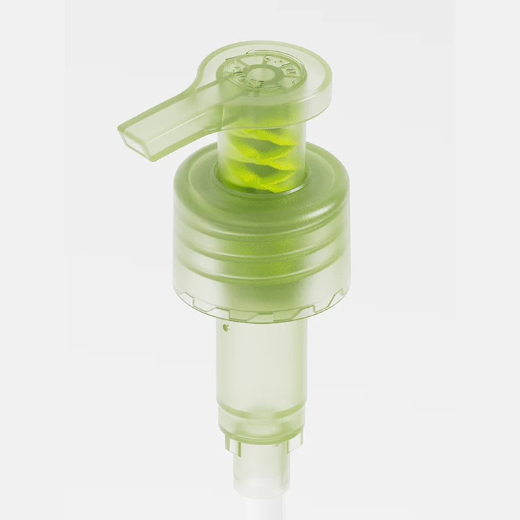 green injection molded matte mono-plastic lotion pump - 8