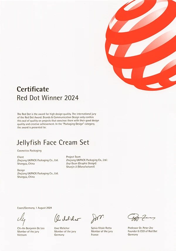 Red Dot Winner 2024 - Jellyfish Face Cream Set