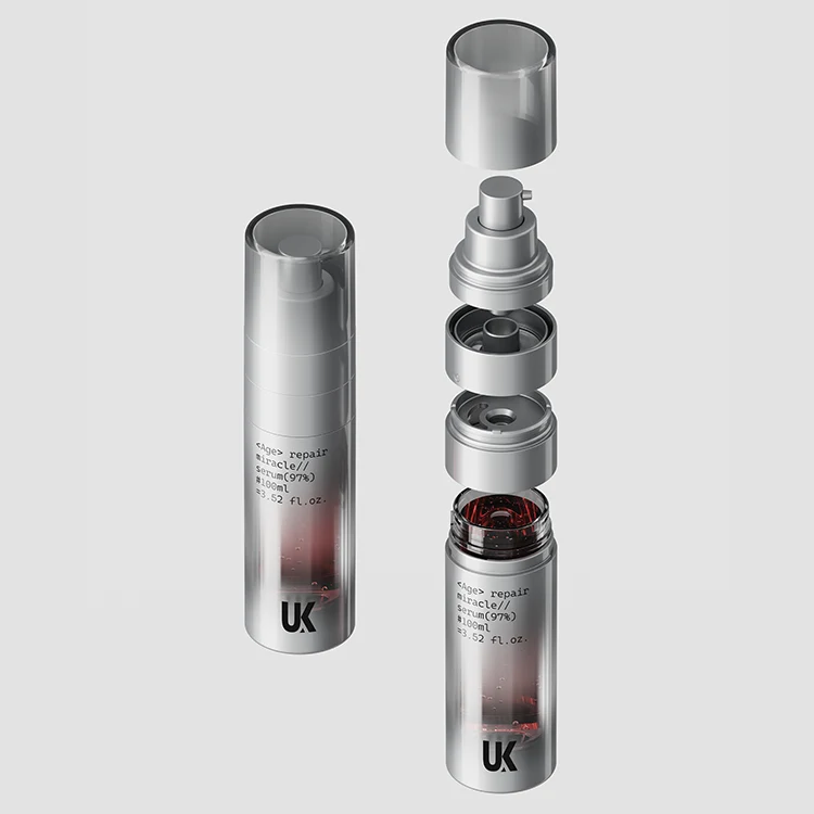 mix dual chamber refillable airless bottle - ukpack