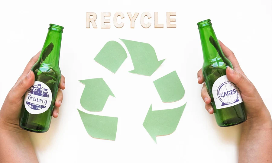 recycle glass bottles - 1