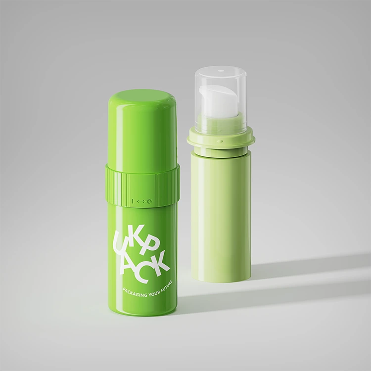 green refillable airless cosmetic bottle 30ml - UKA504