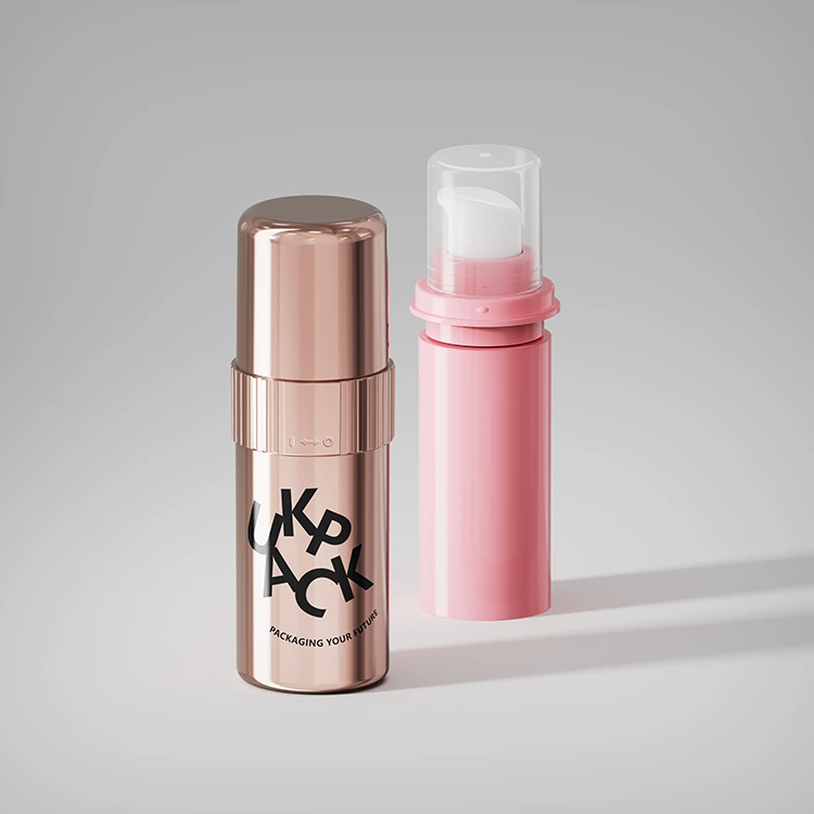 pink refillable airless cosmetic bottle 30ml - UKA504